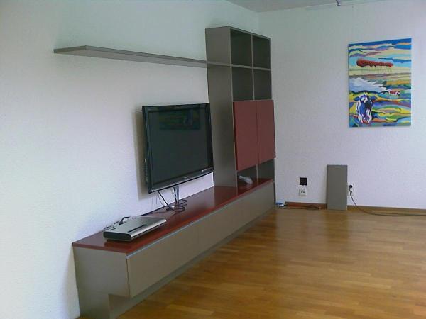 Wohnwand Oberfläche RAL 3009 / 7048 lackiert (Eisingen)